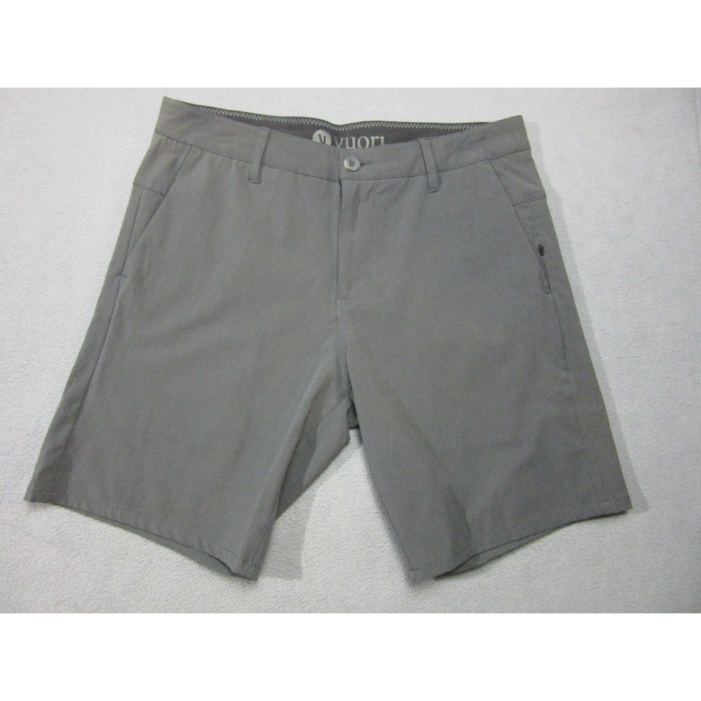 Vuori Shorts Mens 30 Heather Gray Stretch Mid Rise Hybrid Tech Chino Casual Wear